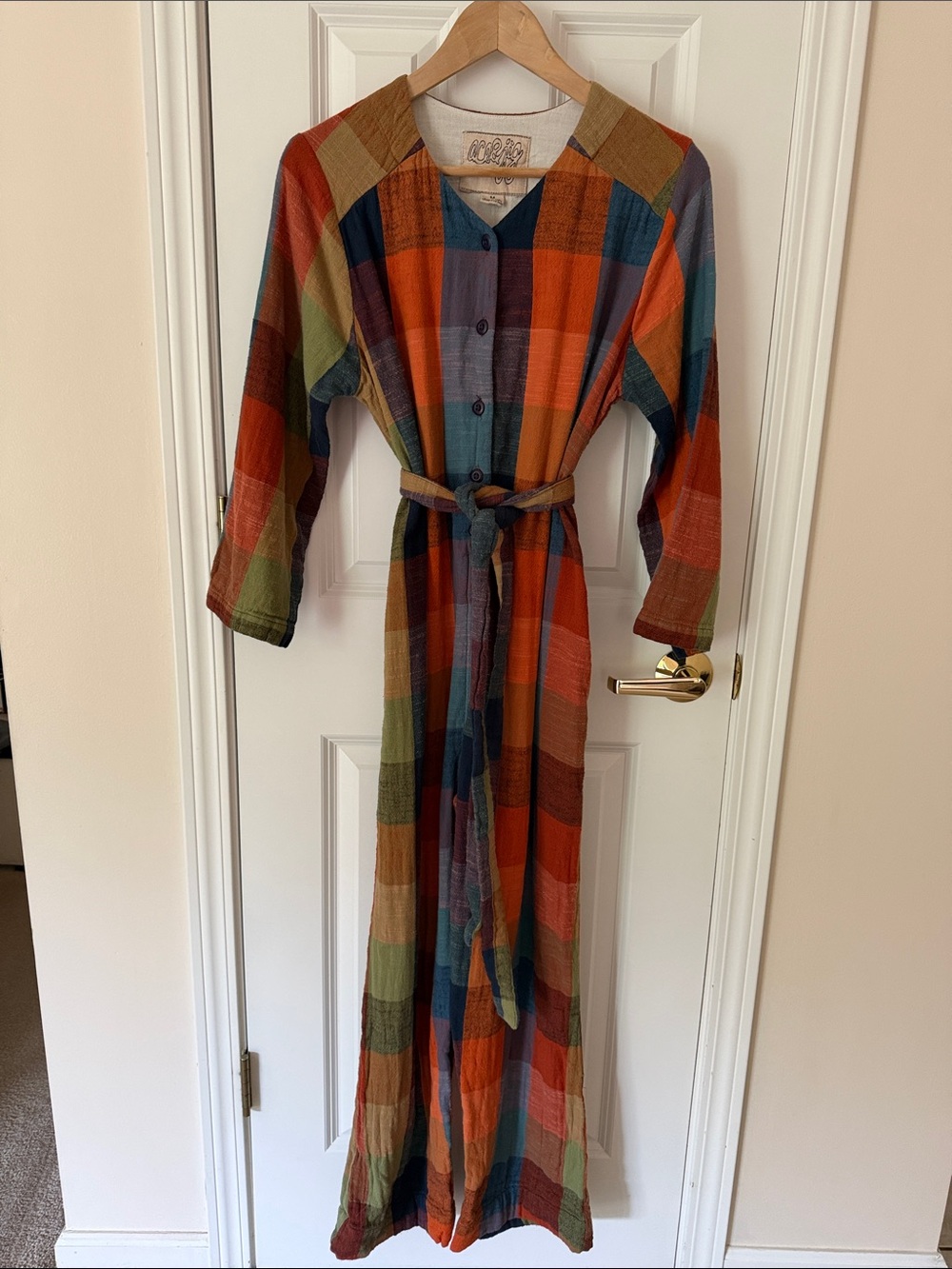 Ace & Jig Plaid Jumpsuit Side Medium